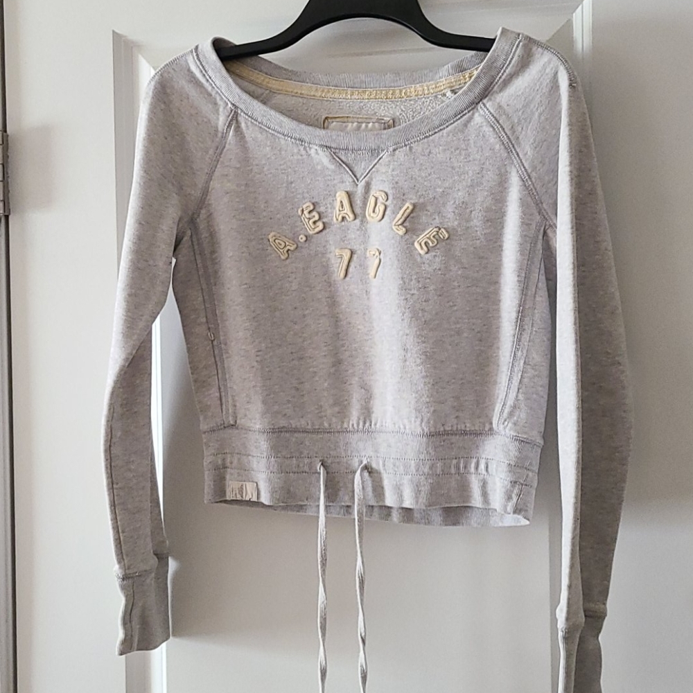 American Eagle AE Grey  cropped sweatshirt